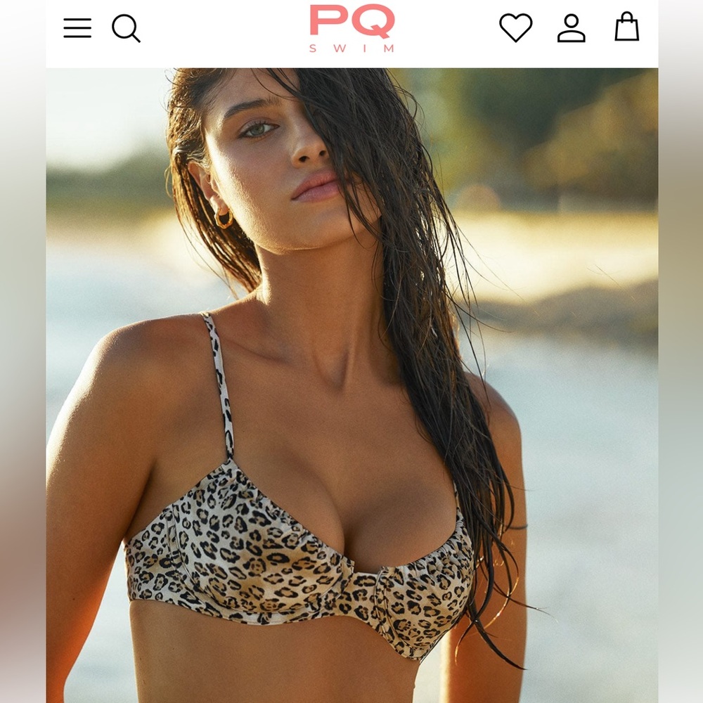 New with tags PQ leopard jasmine underwire top size Medium